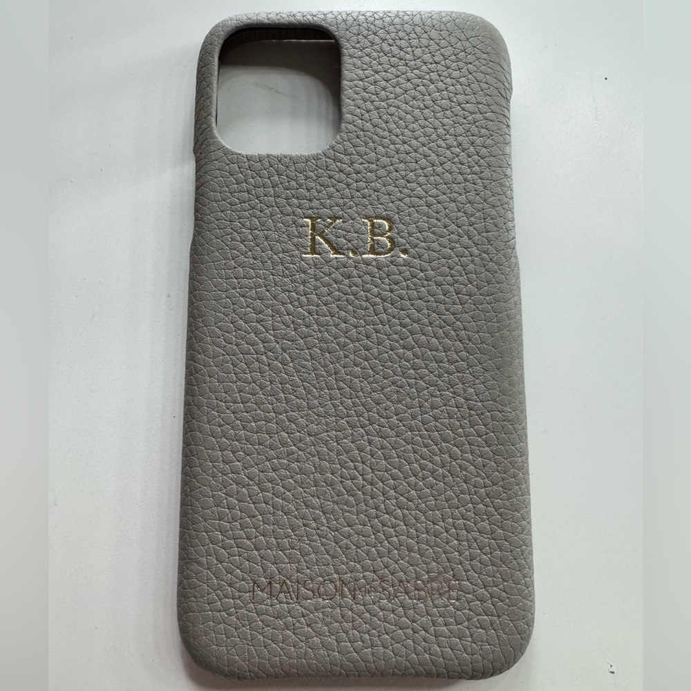 Maison de Sabré Gray Leather iPhone 11 Pro Case